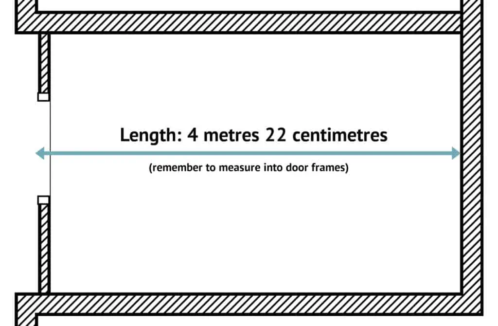 How to measure the length of a rectangular room