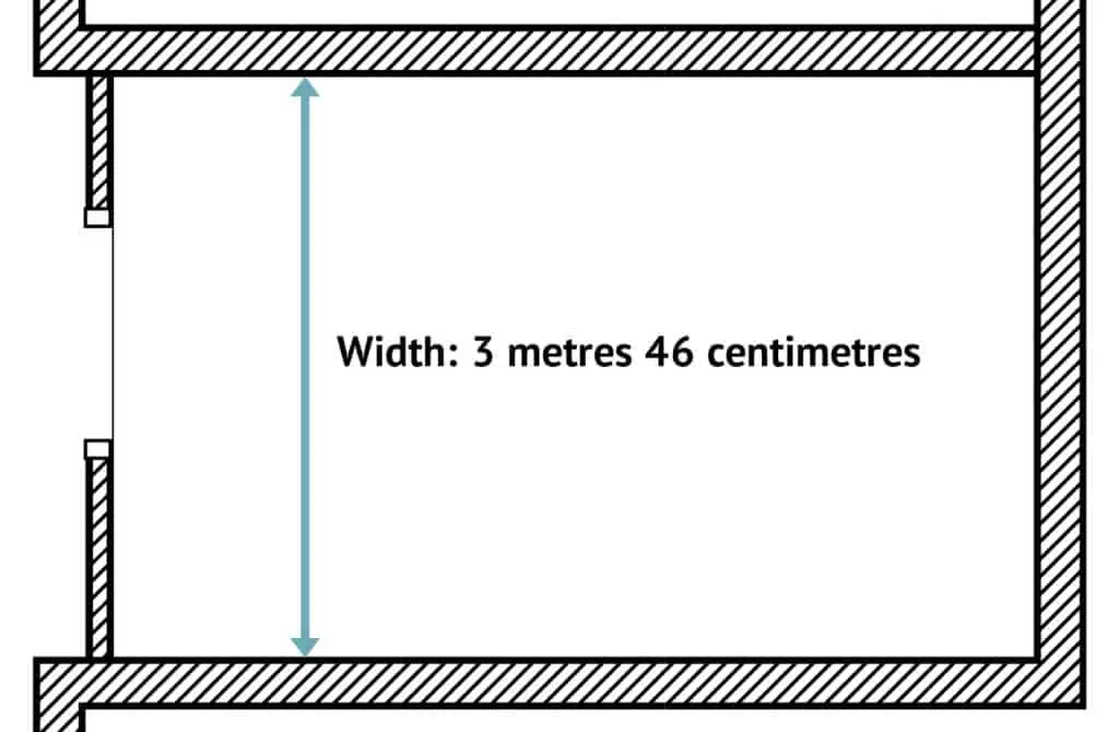 How to measure the width of a rectangular room