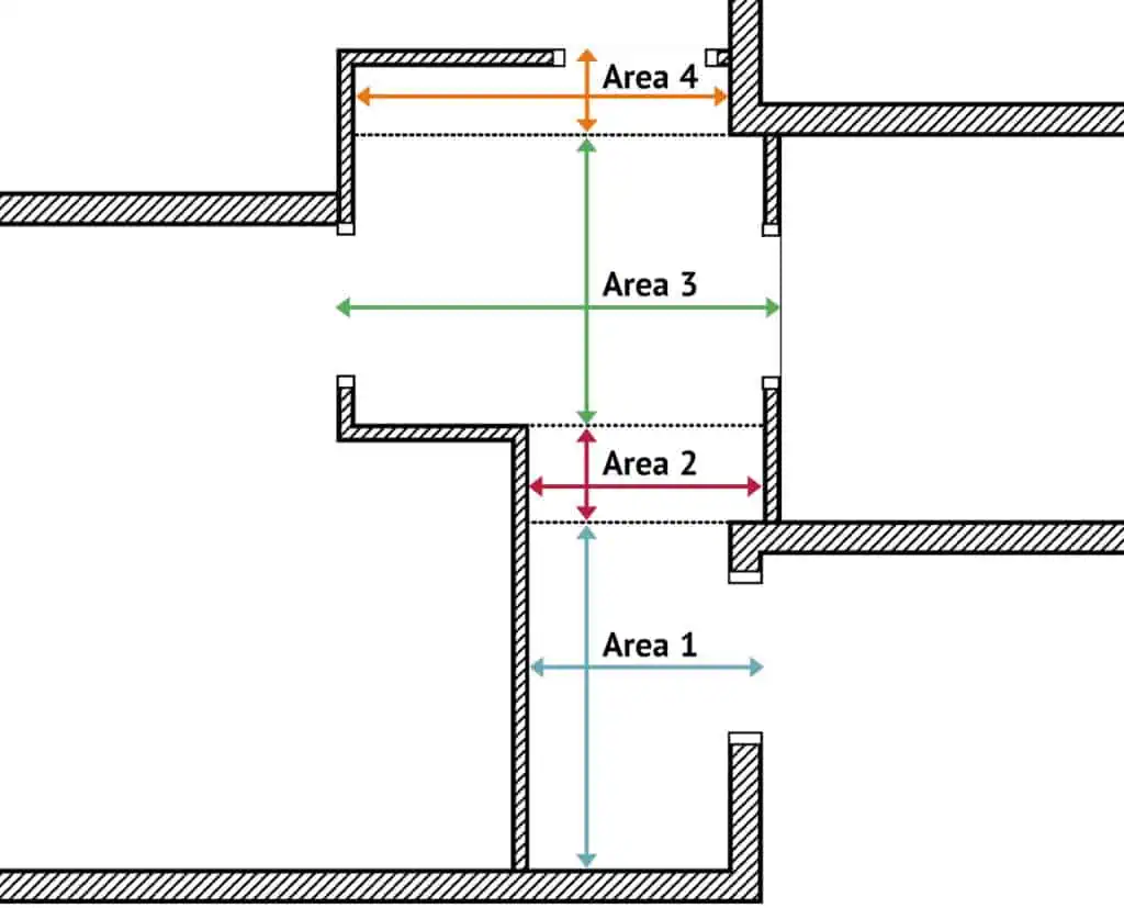 How to measure a landing to calculate the metres squared