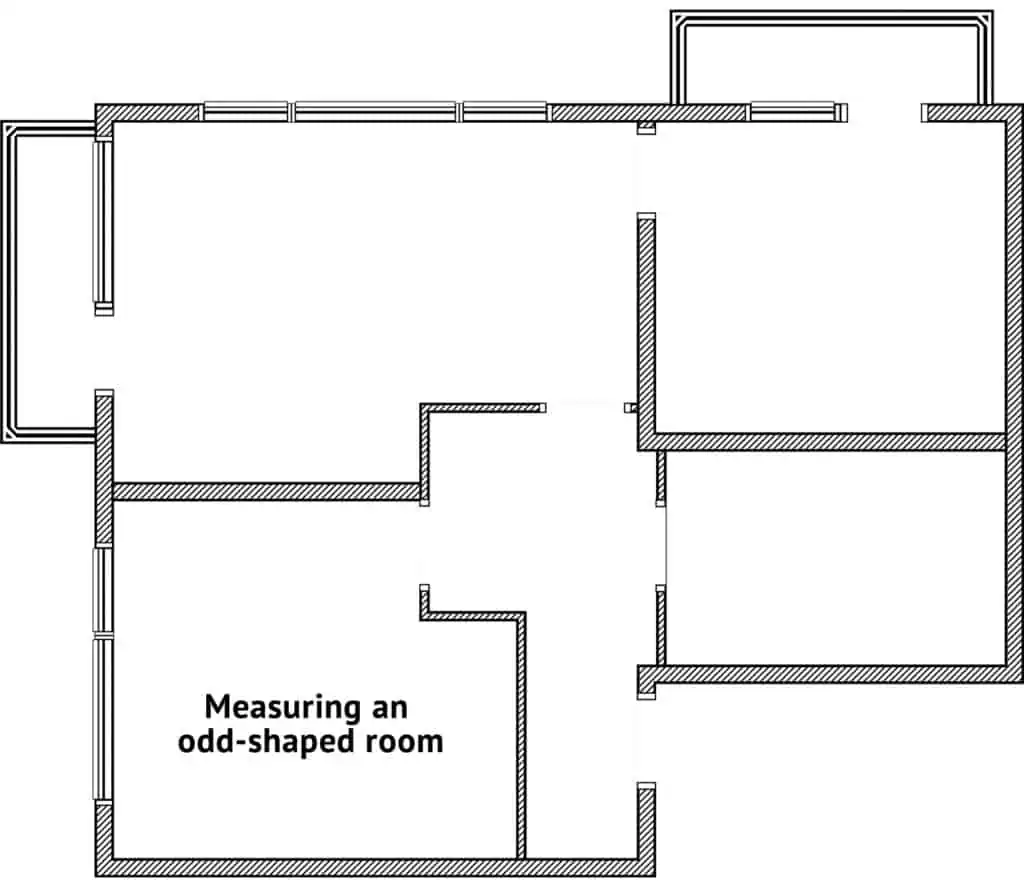 How to measure an odd shaped room for carpet, flooring or underlay