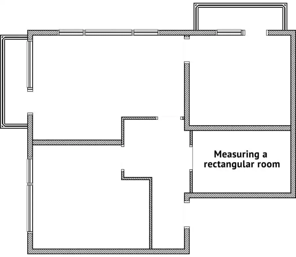 How to measure a rectangular or square room for carpet, flooring or underlay