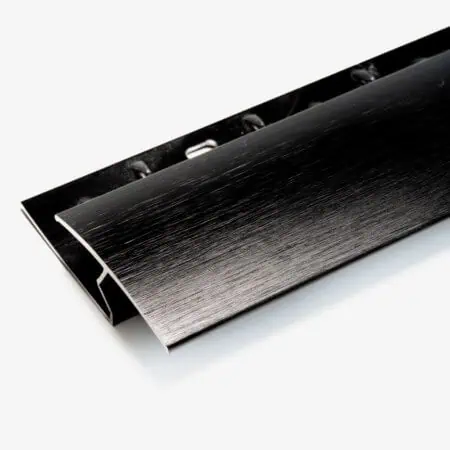 Metal Carpet to Laminate/Wood flooring Door Threshold Strip with Single Edge in Brushed Black