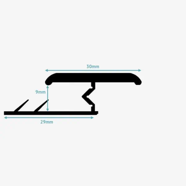 Stairrods Z Trim 9 Premier Threshold Strip Technical Dimensions