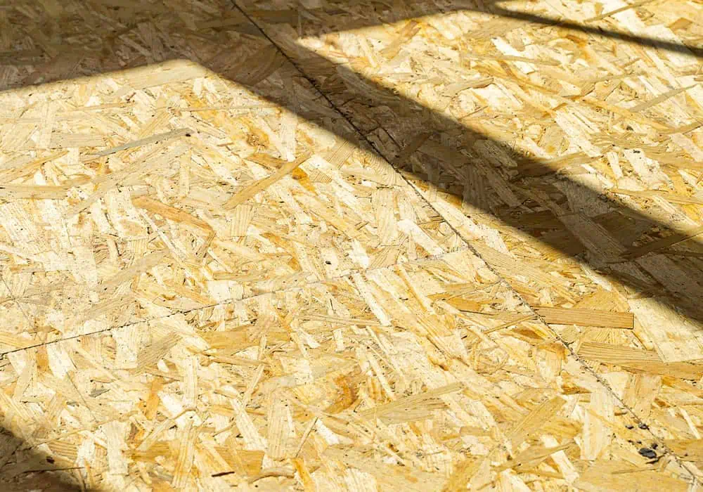 A level subfloor created using OSB boards