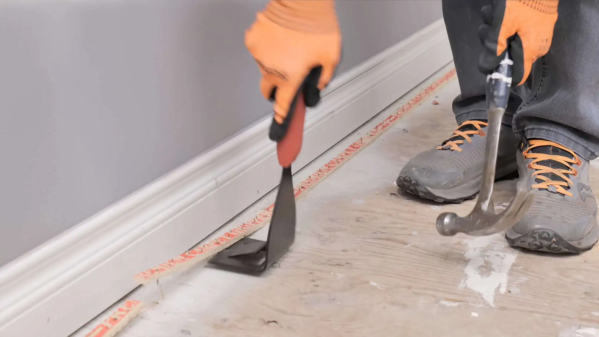 How to remove old carpet gripper rods