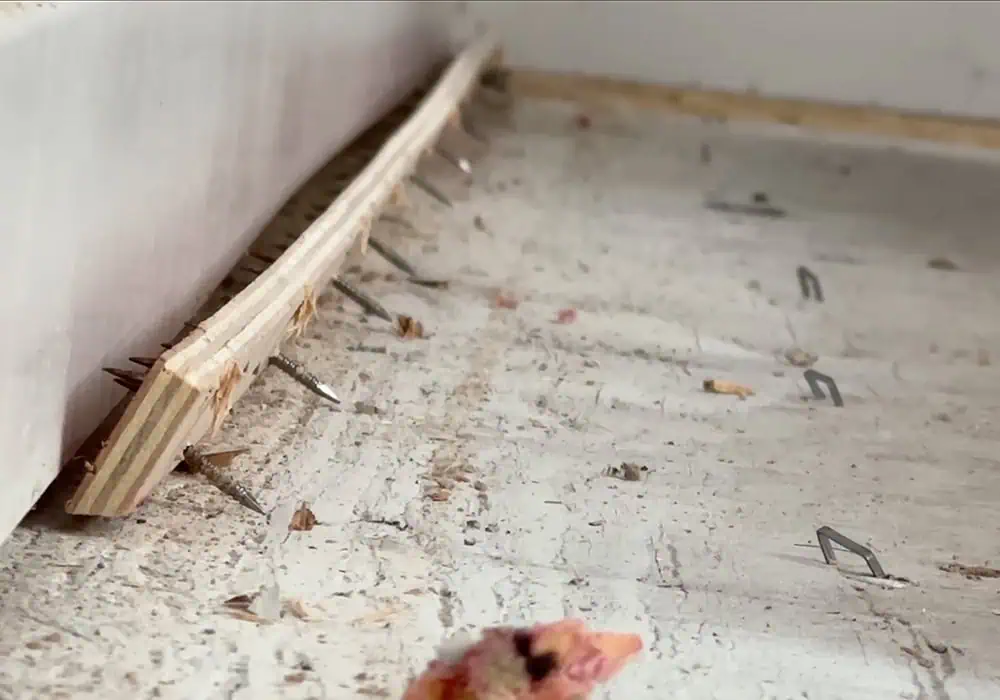 How to get rid of old carpet gripper rods