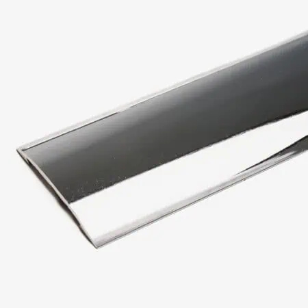 Metal Floor to Floor Door Stick Down Cover Strip in Chrome